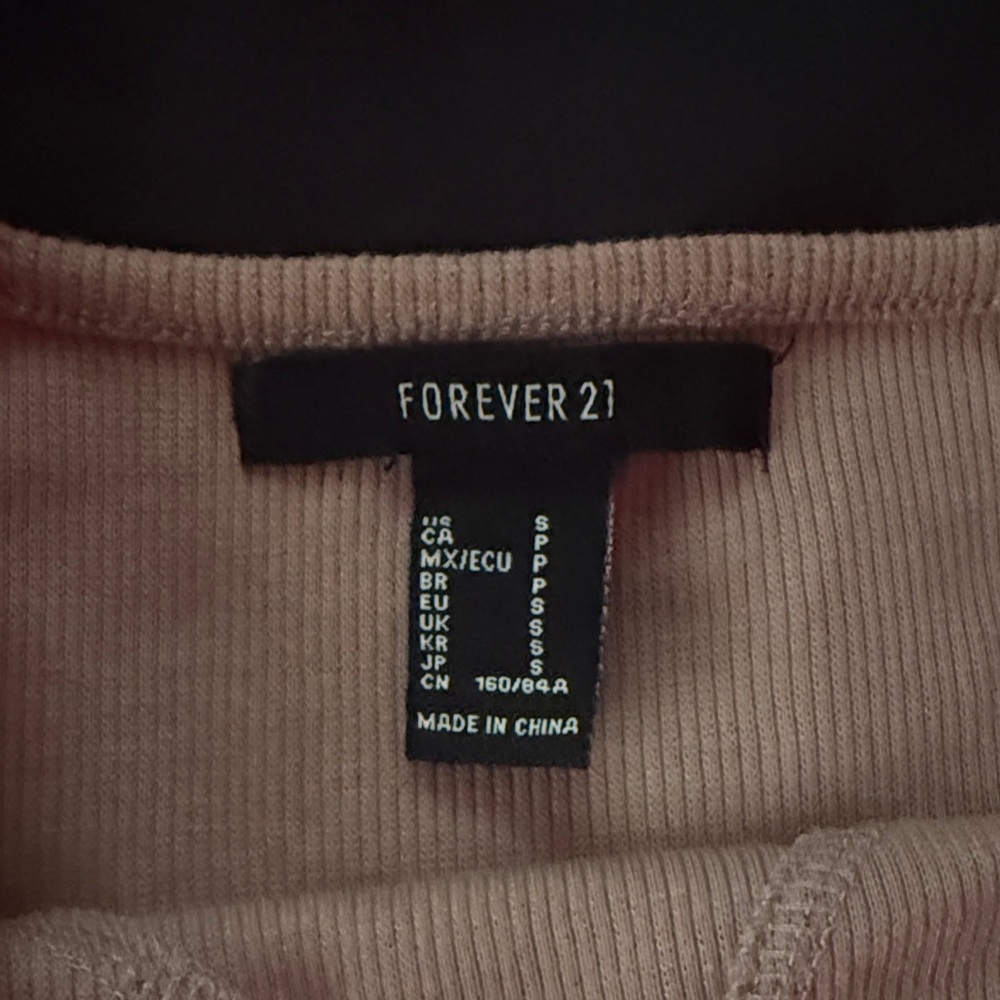 Forever 21 Tan Ribbed Top - Picture 2 of 3